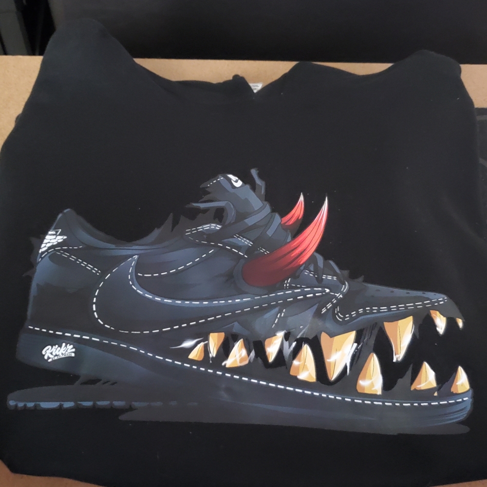 Travis Scott Phantom J1 Low Sneakerheadz Custom Design Black Hoodie - XL
